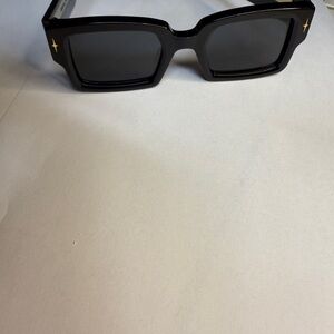 James Oro Black Sunglasses with Gold Accents